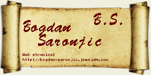 Bogdan Šaronjić vizit kartica